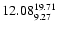 $\rm 12.08^{19.71}_{9.27}$