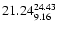 $\rm 21.24^{24.43}_{9.16}$