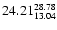 $\rm 24.21^{28.78}_{13.04}$