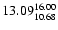 $\rm 13.09^{16.00}_{10.68}$