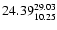 $\rm 24.39^{29.03}_{10.25}$