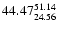 $\rm 44.47^{51.14}_{24.56}$