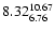 $\rm 8.32^{10.67}_{6.76}$