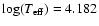 $\log(T_{\rm eff}) =
4.182$