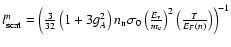 $l_{\rm scat}^n=\left(\frac{3}{32}\left(1+3g_A^2 \right)n_{\rm n} \sigma_0 \left(\frac{E_\nu}{m_{\rm e}}\right)^2\left(\frac{T}{E_F(n)}\right)\right)^{-1}$