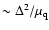 $\sim \Delta^2/\mu_{\rm q}$