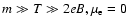 $m \gg T \gg 2eB, \mu_{\rm e}=0$