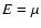 $E=\mu$