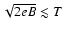 $\sqrt{2eB}\lesssim T$