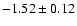 $-1.52\pm0.12$