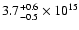 $3.7^{+0.6}_{-0.5}\times 10^{15}$