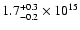 $1.7^{+0.3}_{-0.2}\times 10^{15}$