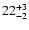 $\rm 22 ^{+3}_{-2}$