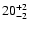 $\rm 20 ^{+2}_{-2}$