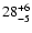 $\rm 28^{+6}_{-5}$