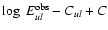 $\log~E^{\rm obs}_{ul} - C_{ul} + C$