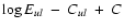 $\log E_{ul}~-~C_{ul}~+~C$
