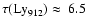 $\tau({\rm Ly}_{912}) \approx\ 6.5$