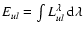$E_{ul}= \int L^{\lambda}_{ul}~{\rm d}\lambda$