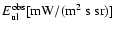 $E^{\rm obs}_{\rm ul}[{\rm mW}/({\rm m}^2~{\rm s}~{\rm sr})]$