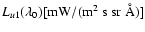 $L_{u1}(\lambda _0)
[{\rm mW}/({\rm m}^2~{\rm s}~{\rm sr}~\AA)]$