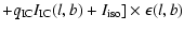 $\displaystyle + q_{\rm IC} I_{\rm IC}(l,b) + I_{\rm iso}] \times \epsilon(l,b)$