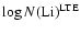 $\log N{\rm (Li)}^{\rm LTE}$
