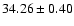 $34.26\pm0.40$