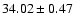$34.02\pm0.47$