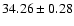 $34.26\pm0.28$