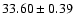 $33.60\pm0.39$