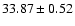 $33.87\pm0.52$