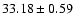 $33.18\pm0.59$