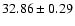 $32.86\pm0.29$