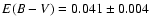 $E(B-V)=0.041\pm0.004$