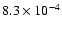 $8.3\times 10^{-4}$