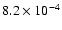 $8.2\times 10^{-4}$