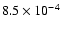 $8.5\times 10^{-4}$