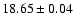 $18.65\pm0.04$