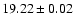 $19.22\pm0.02$