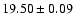 $19.50\pm 0.09$