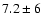 $7.2\pm 6$