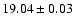 $19.04\pm0.03$