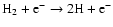 ${\rm H_2 + e^- \to 2H + e^- }$