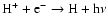 ${\rm H^+ + e^- \to H + h\nu}$