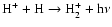 ${\rm H^+ + H \to H_2^+ + h\nu}$