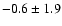 $-0.6 \pm 1.9$