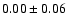 $0.00 \pm 0.06$