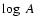 $\log~A$