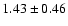 $1.43\pm0.46$